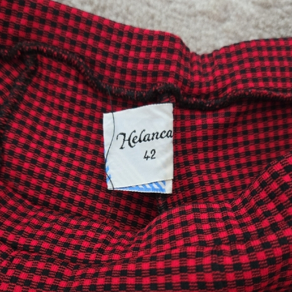 Glumann Helanca Stylish Red Checkered Women's Shorts Size Small - Picture 7 of 9